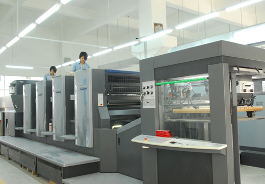 海德堡對開四色機